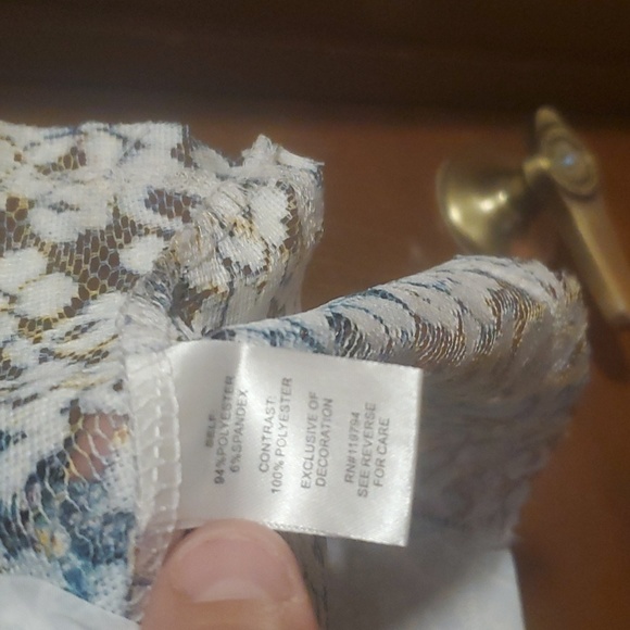 NWOT Unity World Wear Blue Green Short Sleeve Tunic 2X - Picture 5 of 6